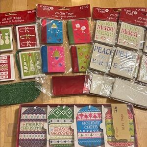 💲 5 for $20 Holiday Gift Tags Set - Multicolor